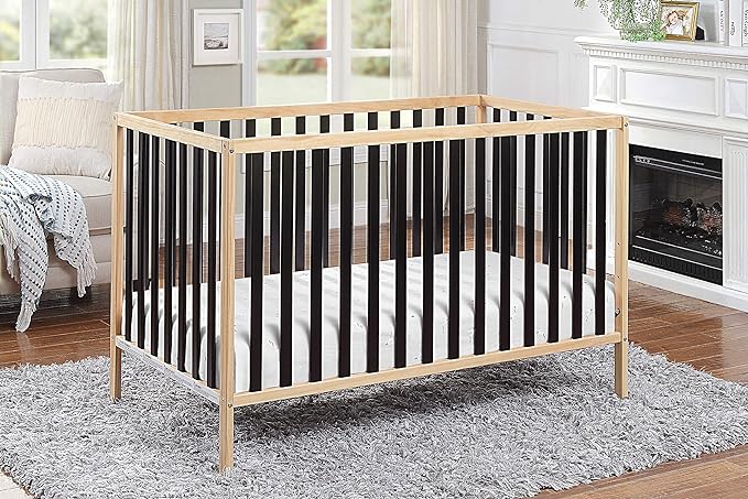 Baby Cache Deux Remi Island 3-in-1 Convertible Crib (Do Re Me) Natural & Black - LeafyLoom