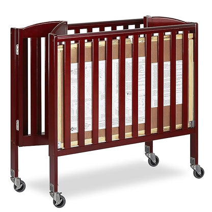 3-in-1 Folding Portable Crib, Cherry, Large - LeafyLoom