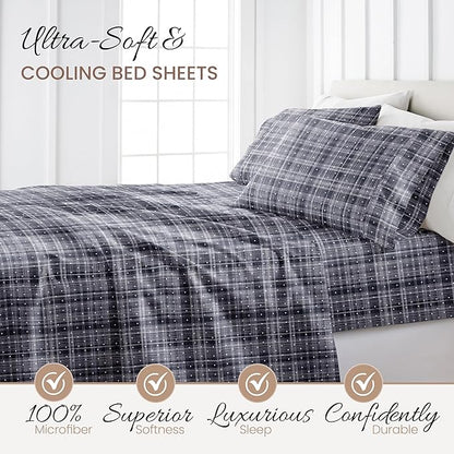 Linen Market 4 Piece Full Bedding Sheet Set (Navy Polka) - Sleep Better Than Ever with These Ultra-Soft & Cooling Bed Sheets for Your Full Size Bed - Deep Pocket Fits 16" Mattress - LeafyLoom