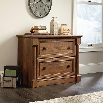 Sauder Palladia File Cabinet, Vintage Oak finish - LeafyLoom