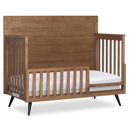 Evolur Stilnovo Mid Century Convertible Crib Toddler Guard Rail I Full Assembly I Lasting Quality - LeafyLoom