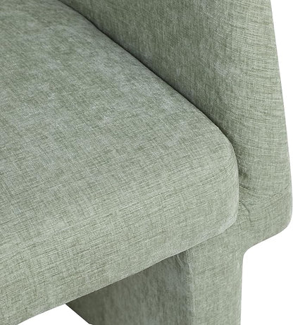 Meridian Furniture Emmet Collection Modern | Contemporary Dining Accent Chair with Rich Fabric, Steel Inner Frame, 26" W x 23.5" D x 30" H, Mint - LeafyLoom