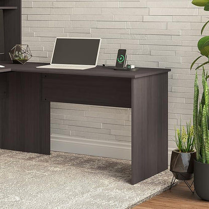 Bush Furniture Cabot 42W Shell Desk Return, 48W x 24D, Heather Gray - LeafyLoom