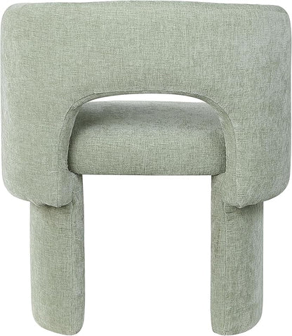 Meridian Furniture Emmet Collection Modern | Contemporary Dining Accent Chair with Rich Fabric, Steel Inner Frame, 26" W x 23.5" D x 30" H, Mint - LeafyLoom