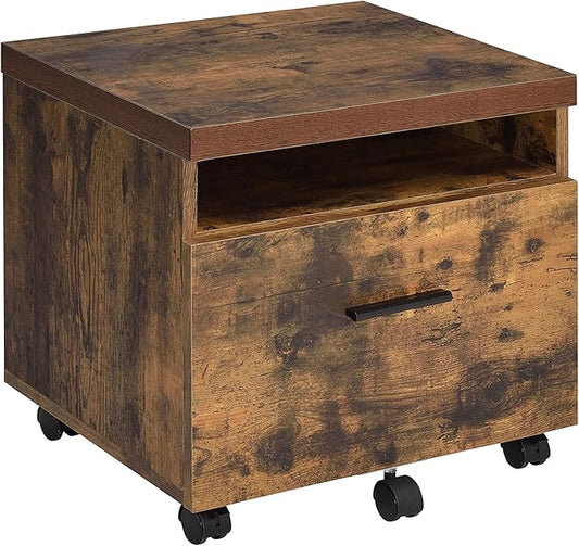 Acme Bob 1-Drawer Wooden File Cabinet in Weathered Oak - LeafyLoom