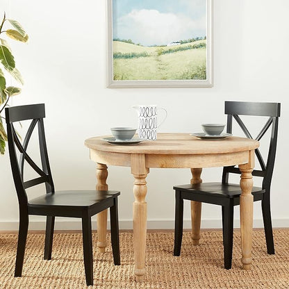 Homestyles Blair Dining Chair Pair, 18-4/5" W, 22-1/4" D, 38-3/8" H, Black - LeafyLoom