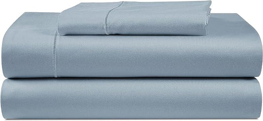 LANE LINEN 100% Egyptian Cotton Bed Sheets - 1000 Thread Count 3-Piece Twin XL Set Long Staple Bedding Sateen Weave Luxury Hotel Fits Upto 16" Mattress French Blue - LeafyLoom