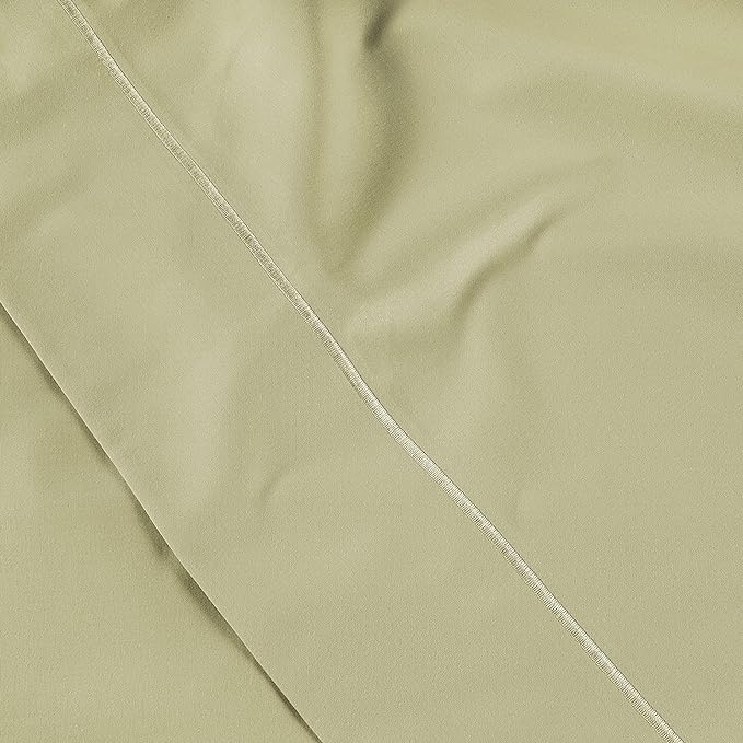 LANE LINEN 100% Egyptian Cotton Bed Sheets - 1000 Thread Count 3-Piece Twin XL Sheets Set, Long Staple Cotton Bedding Sheets, Sateen Weave, Luxury Hotel Sheets, Fits Upto 16" Mattress - Seafoam - LeafyLoom