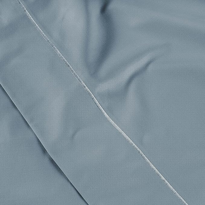 LANE LINEN Luxury 100% Egyptian Cotton Bed Sheets - 1000 Thread Count 4-Piece French Blue Full Set Bedding Sateen Weave 16" Deep Pocket (Fits Upto 17" Mattress) - LeafyLoom