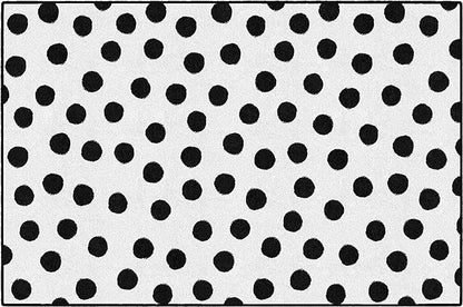 Flagship Carpets Schoolgirl Style Picasso Painted Dots Classroom Area Rug for Indoor Classroom Learning or Kid Bedroom Educational Play Mat, 5'x7'6", White - LeafyLoom