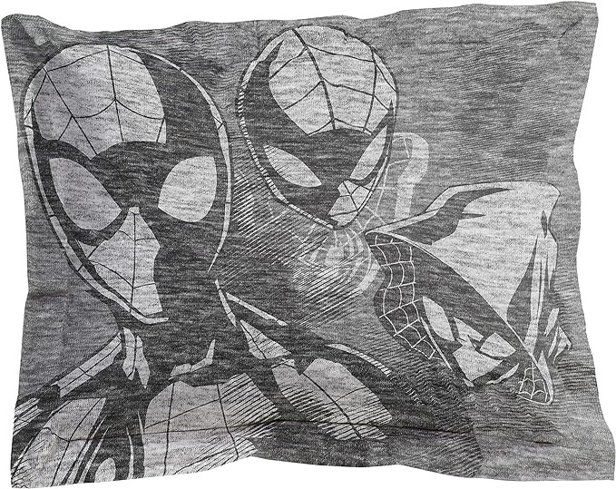 Marvel Spiderman Grunge Twin Comforter & Sham Set - Super Soft Kids Bedding - Fade Resistant Microfiber (Official Marvel Product) - LeafyLoom