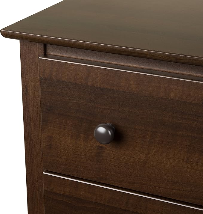 Prepac Sonoma Traditional Tall Nightstand Side Table with 3 Drawers, Functional Tall 3-Drawer Bedside Table 16" D x 23" W x 29" H, Espresso, EDC-2403 - LeafyLoom