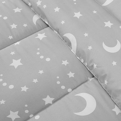 Utopia Bedding All Season Moon Star Comforter Set with 2 Pillow Cases, 3 Piece Soft Brushed Microfiber Kids Bedding Set for Boys/Girls, Machine Washable (Twin) - LeafyLoom