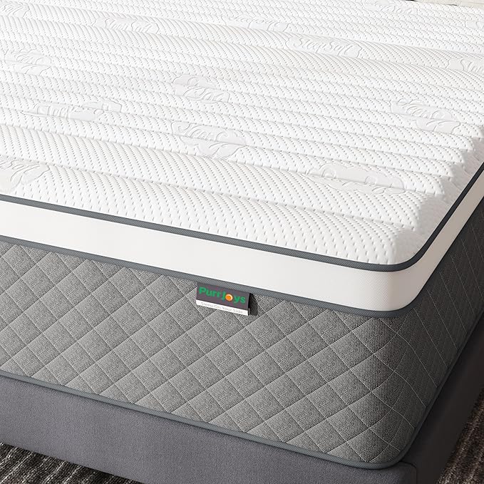 14 Inch Queen Mattress, Cooling-Gel Memory Foam and Pocket Spring Hybrid Mattress, Queen Bed Mattress in a Box, CertiPUR-US Certified, Medium Firm, Queen Size Mattress - LeafyLoom