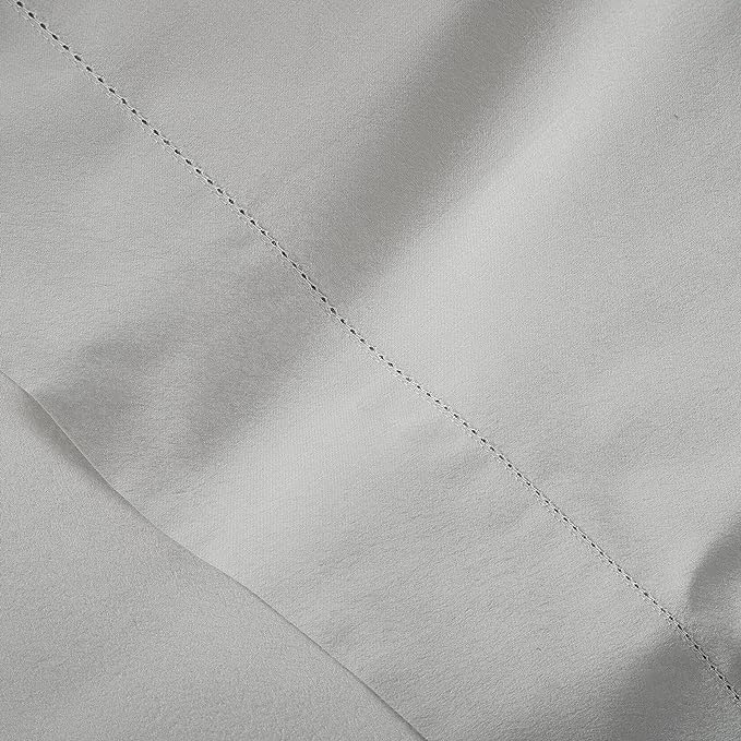 LANE LINEN Split King Sheets for Adjustable Beds - 1000 Thread Count 5 Piece Set 100% Egyptian Cotton Sateen Weave Cool Breathable & Soft 2 Fitted Fits Upto 17" Deep Pockets Silver - LeafyLoom